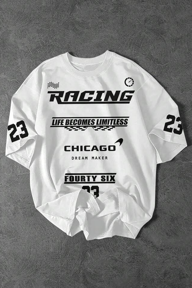 WHITE F1 RACING T-SHIRT