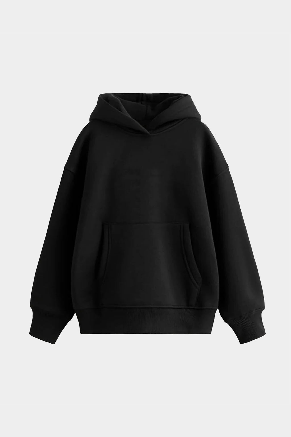 SOLID BLACK OVERSIZED HOODIE