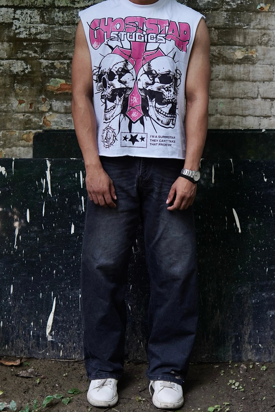 GHOSTSTAR CROPPED TANK VEST