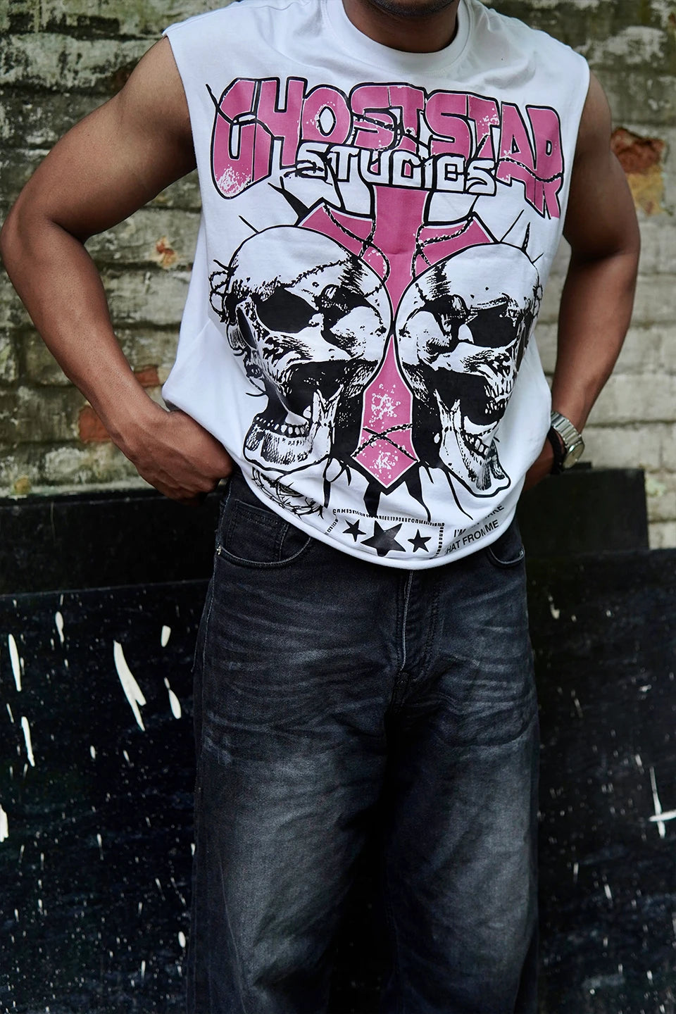 GHOSTSTAR CROPPED TANK VEST